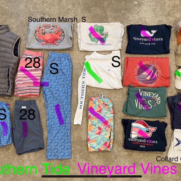 Vineyard Vines/ Southern Tide 20-item Lot XS - Picture 4 of 7